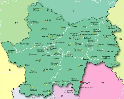 Département Saône-et-Loire 71