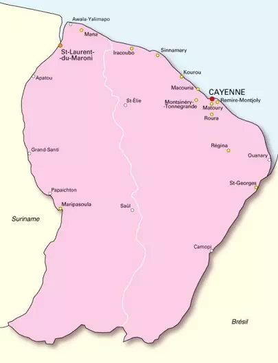 Carte Guyane 973