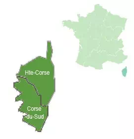 Carte région Corse