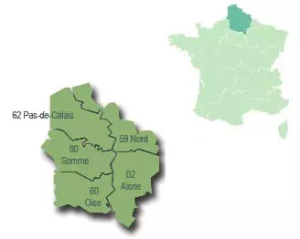 Carte région Hauts-de-France