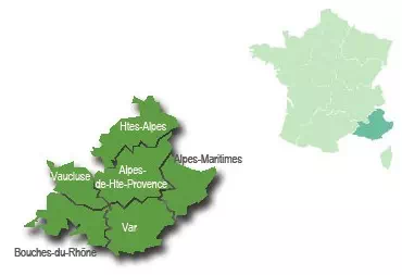 Carte région PACA